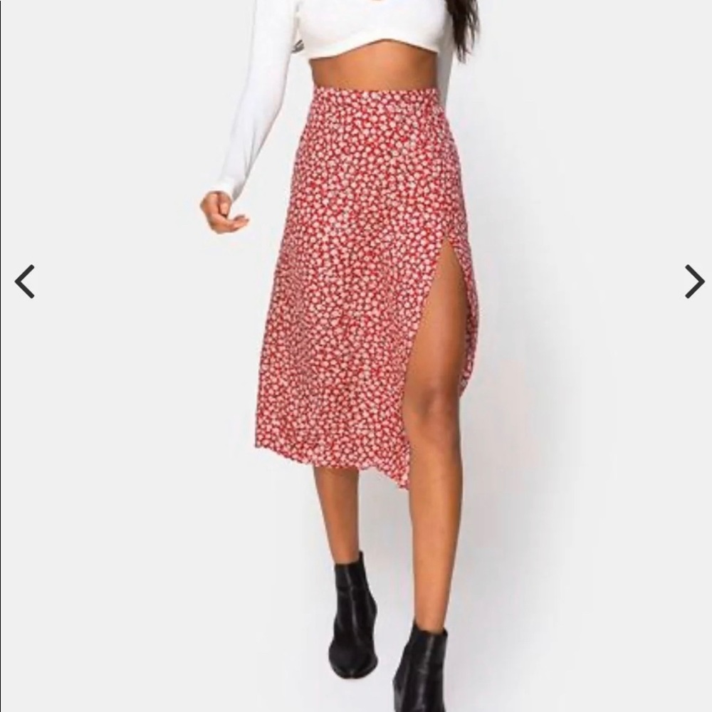 Motel Rocks midi skirt with side split
